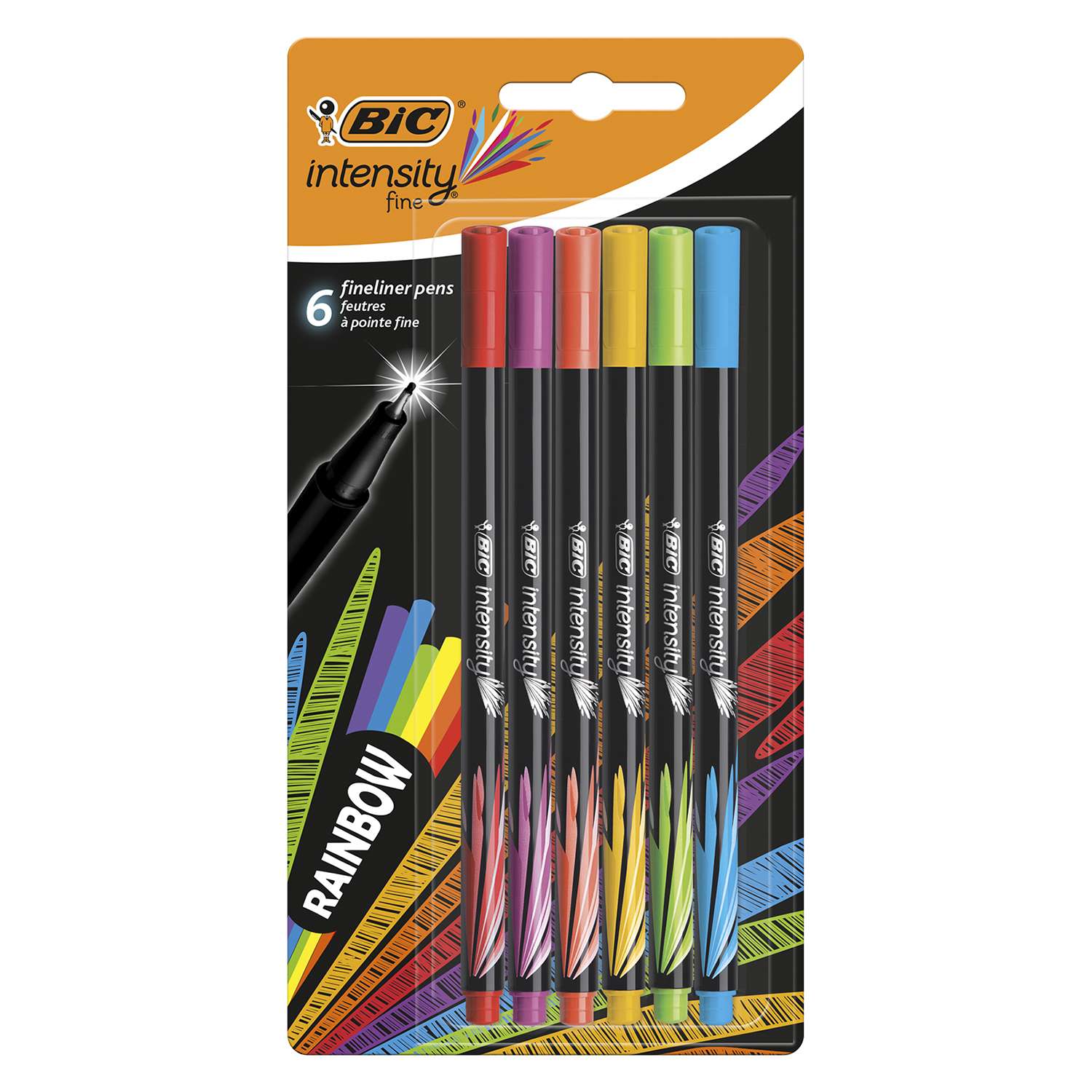 Ручка капиллярная BIC Интенсити 6цветов 950444 - фото 1
