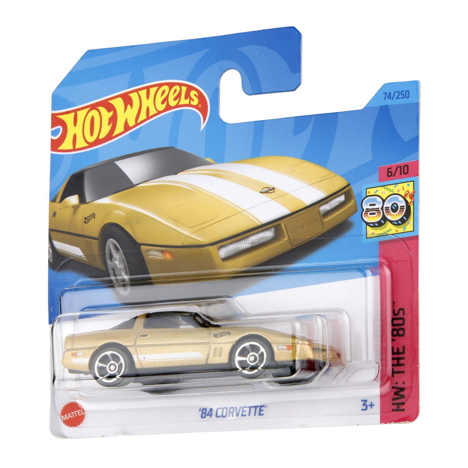 Автомобиль Hot Wheels Chevrolet Corvette 84 золотой 60551 - фото 6