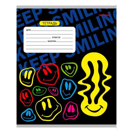 Тетрадь Prof Press Линия 12л. crazy smile цветная мелованная обложка комплект 10 штук