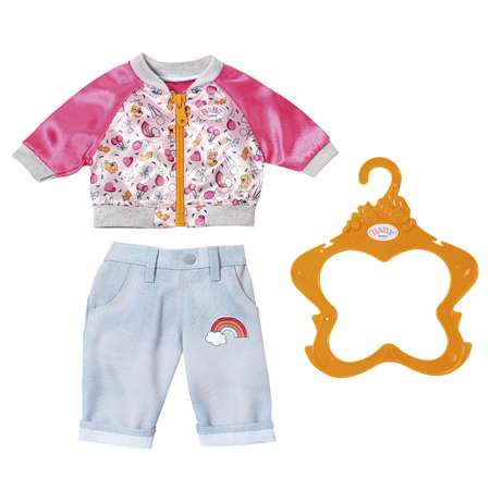 Одежда для кукол Zapf Creation Baby born Штанишки и кофточка для прогулки Голубые 824-542B
