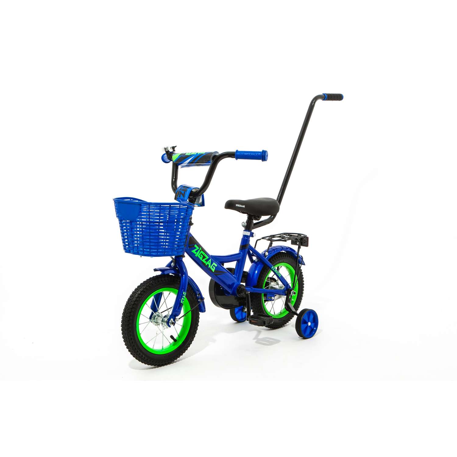 Велосипед ZigZag 12 CLASSIC синий С РУЧКОЙ - фото 4