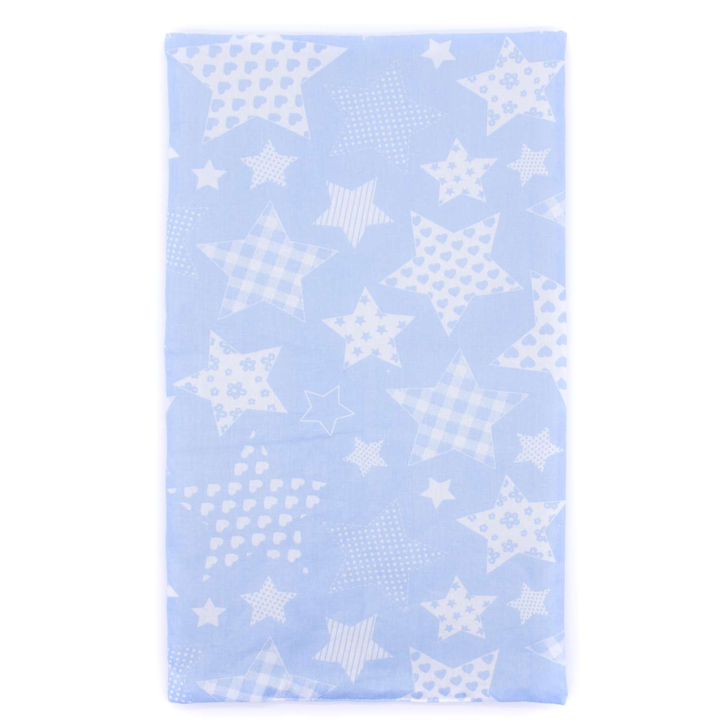 Комплект для пупса Модница 43-48 см: одеяло в пододеяльнике подушка и матрасик светло-голубой 6109светло-голубой - фото 4