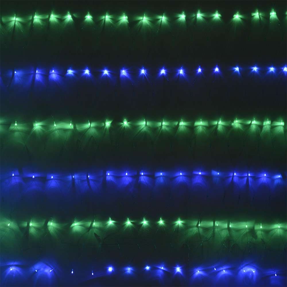 Светодиодная гирлянда FUNRAY Cетка на окно разноцветный свет 3х2 м 8 режимов от сети ML-320M - фото 6