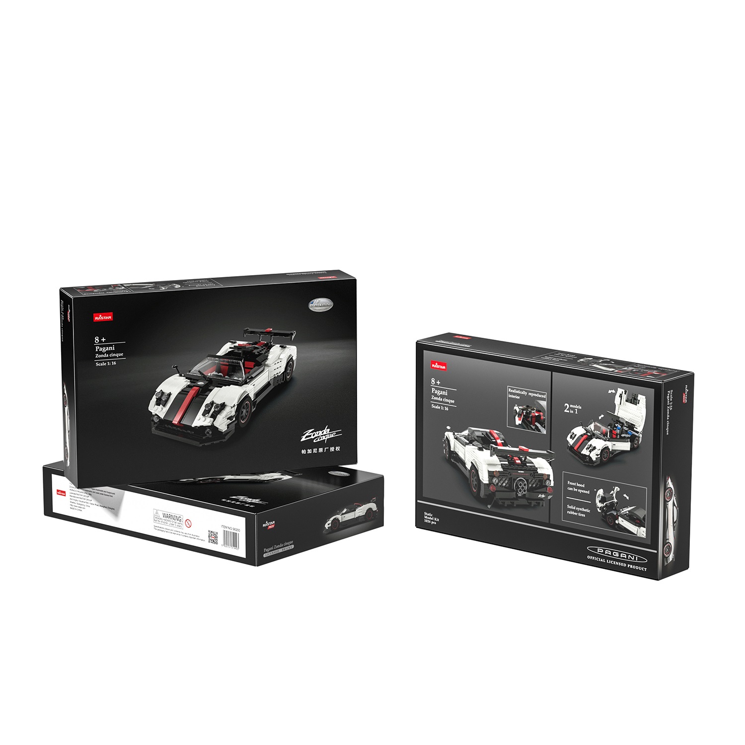 Конструктор Rastar 1:16 Pagani Zonda Cinque 98200 1024элементов - фото 3