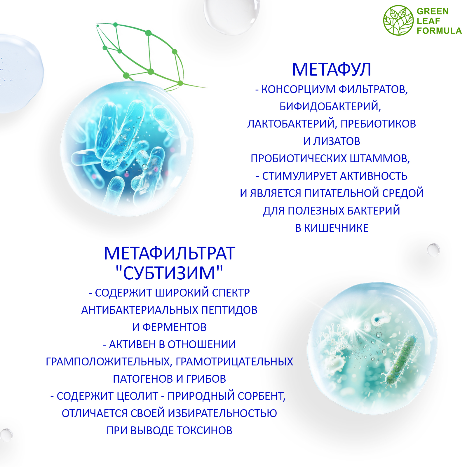 Детокс метабиотик Green Leaf Formula пробиотики при отравлении при интоксикации для жкт - фото 3