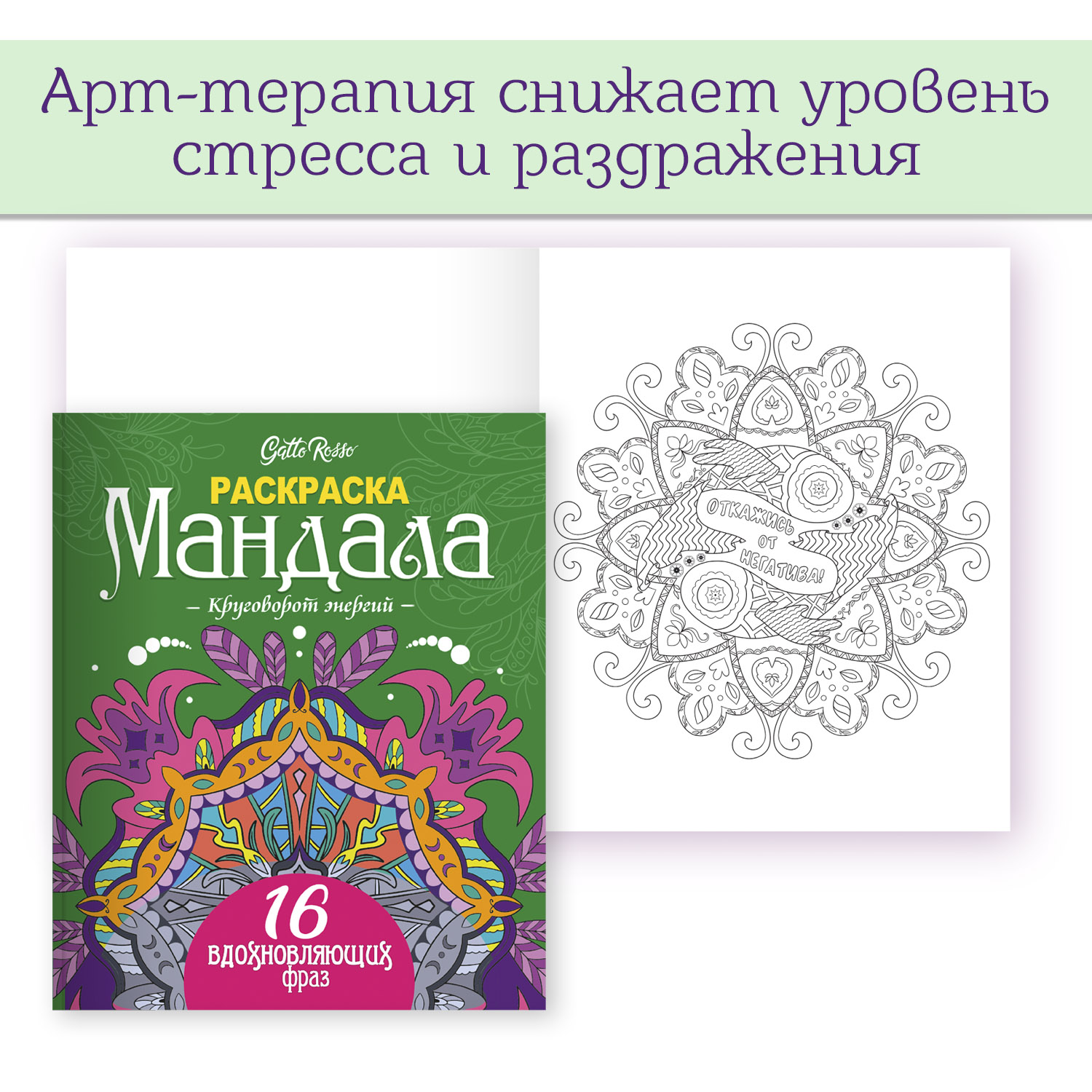 Раскраска Проф-Пресс Мандалы комплект из 2 шт по 16 л. 19х23 см Gatto Rosso  Круговорот энергий+Магические круги купить по цене 308 ₽ в  интернет-магазине Детский мир