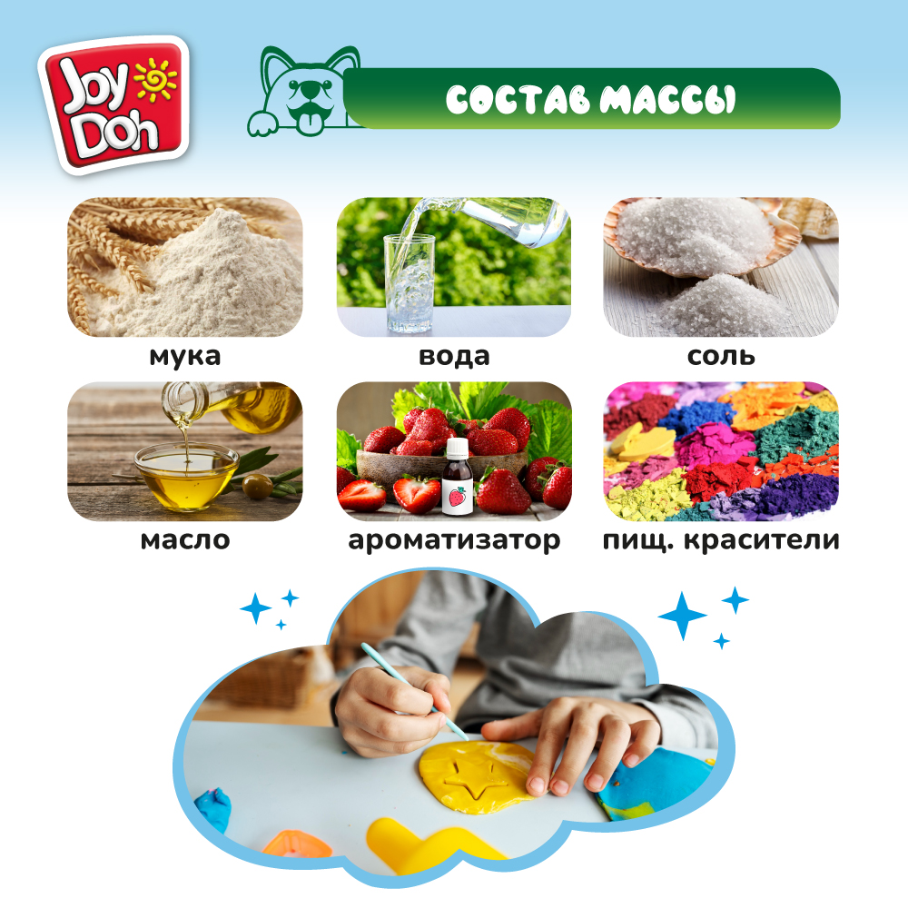 Набор для лепки Joy-Doh Домашние животные 4*50г PETS-200 pot - фото 10