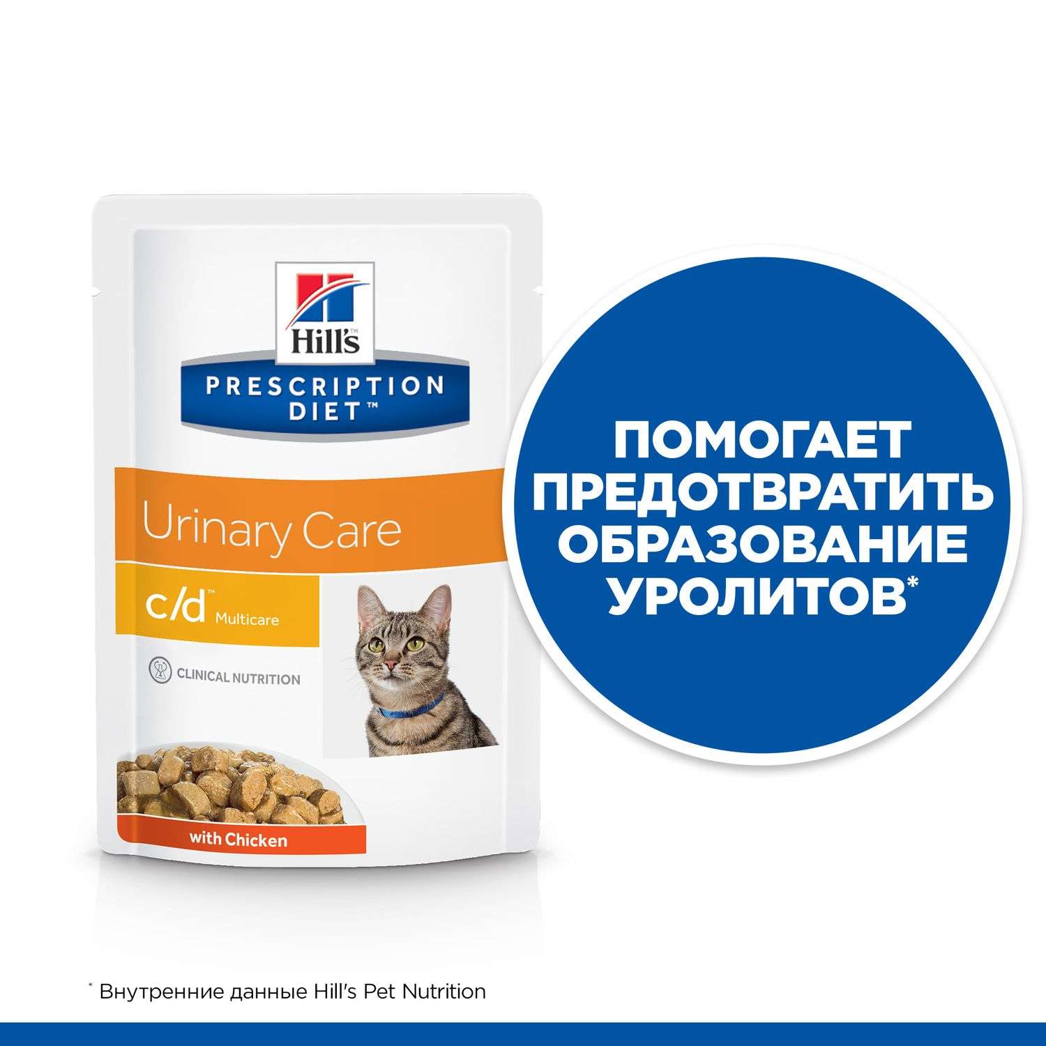 Корм для кошек HILLS 85г Prescription Diet c/d Multicare Urinary Care для МКБ с курицей пауч - фото 4