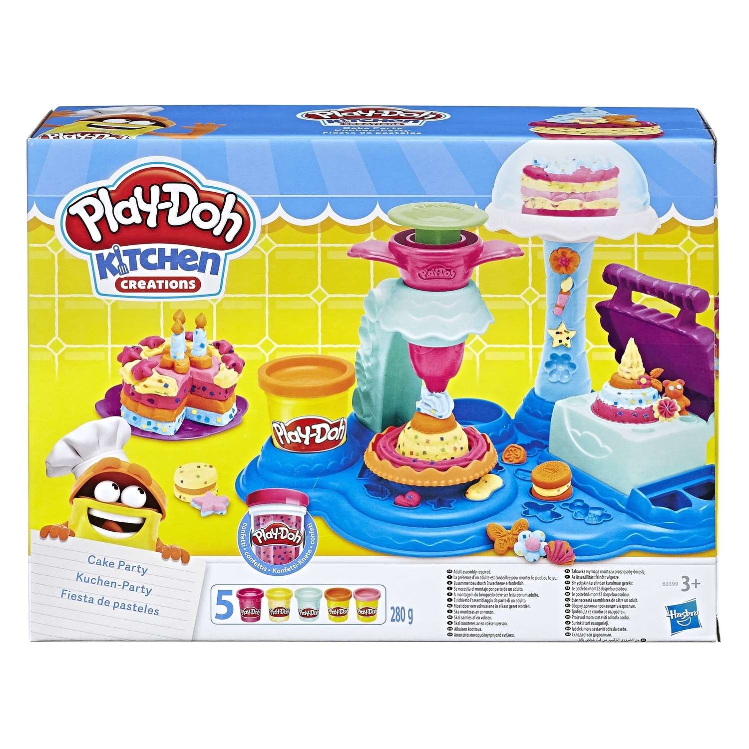 Набор пластилина Play-Doh Сладкая вечеринка 5цветов B3399EU6 - фото 1