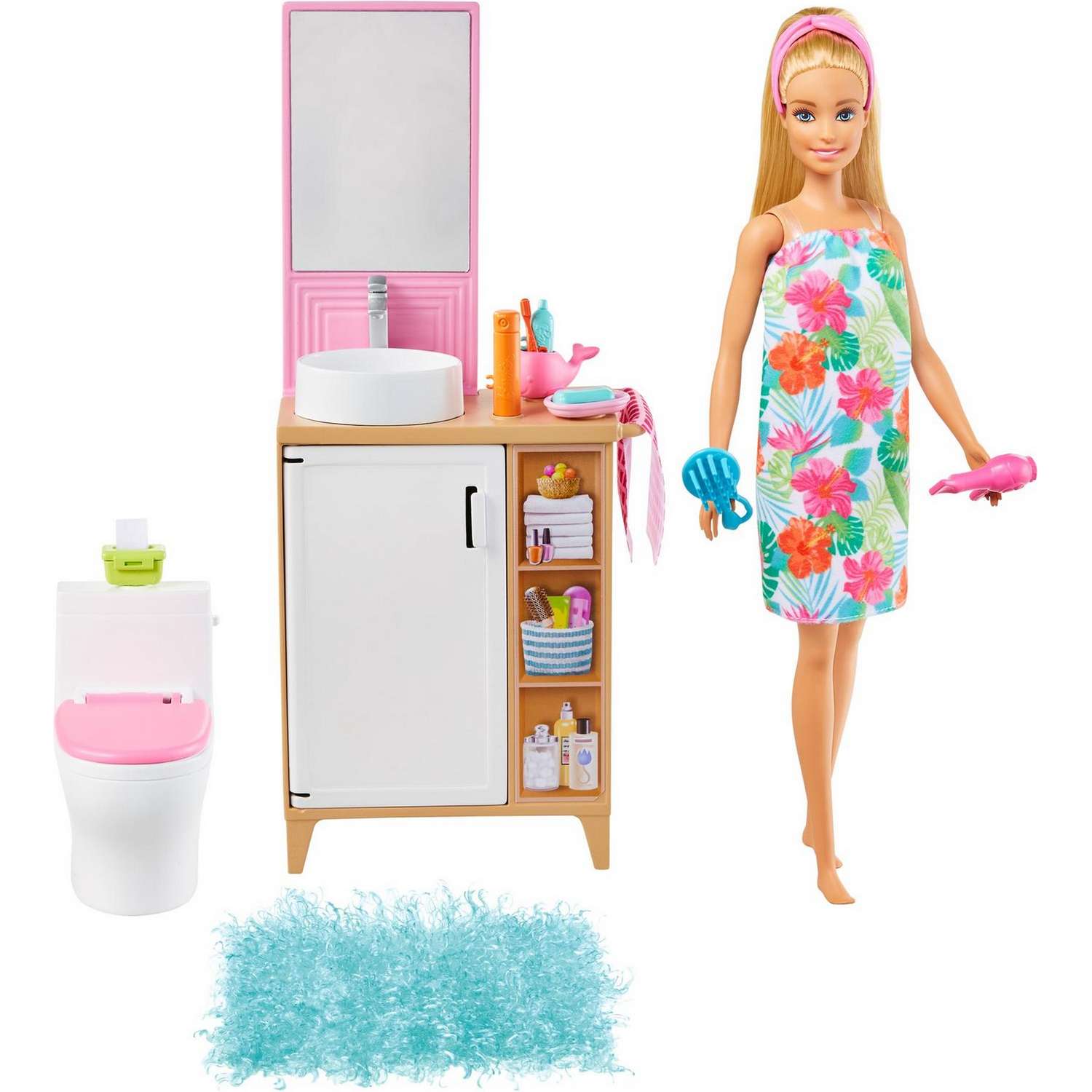 Кукла Barbie В ванной комнате с аксессуарами GRG87 GRG87 - фото 1