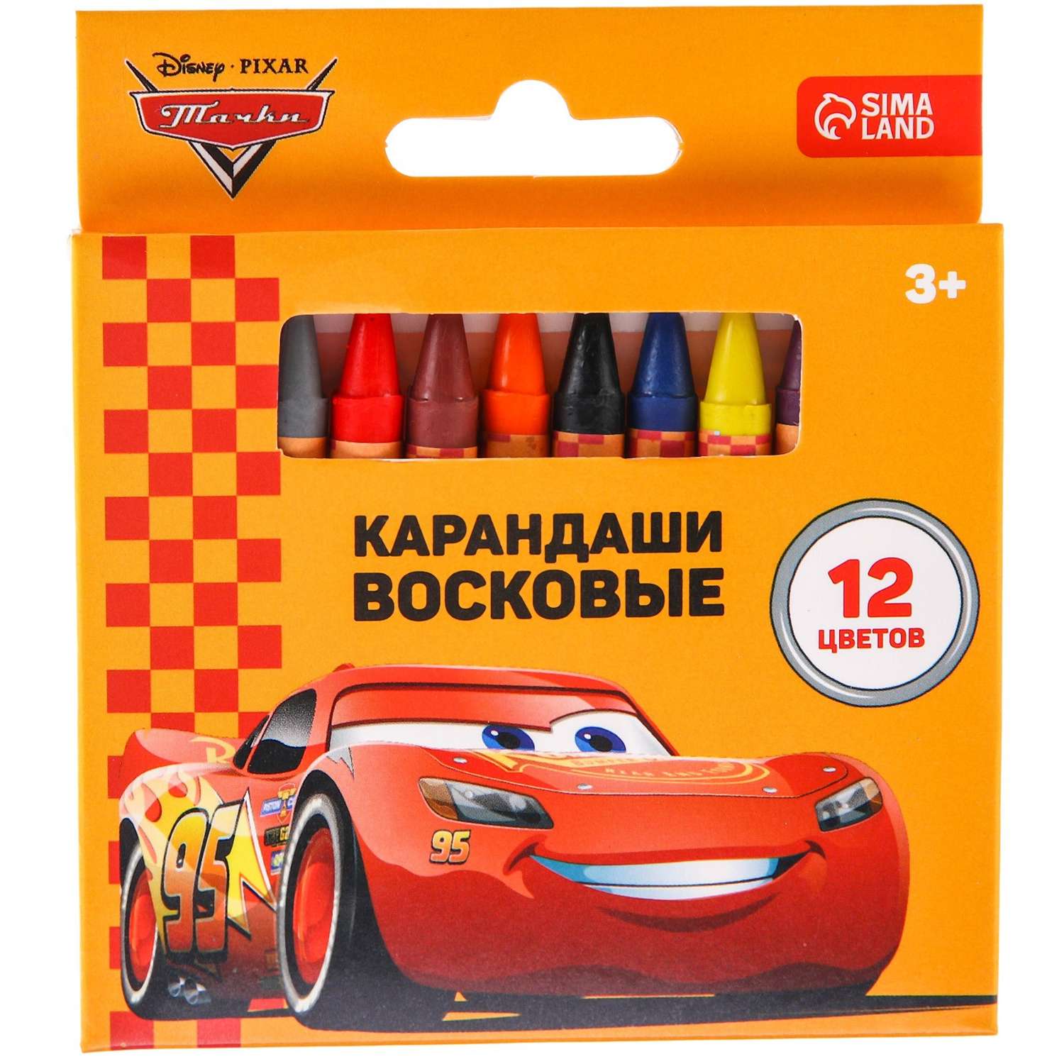 Восковые Disney карандаши набор 12 цветов Тачки - фото 4