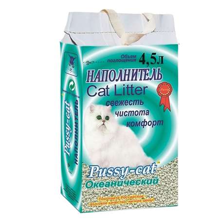 Наполнитель для кошек Pussy Cat Океанический впитывающий 4.5 л