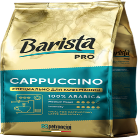 Кофе в зёрнах Barista Pro натуральный жареный Barista pro Cappuccino 800г