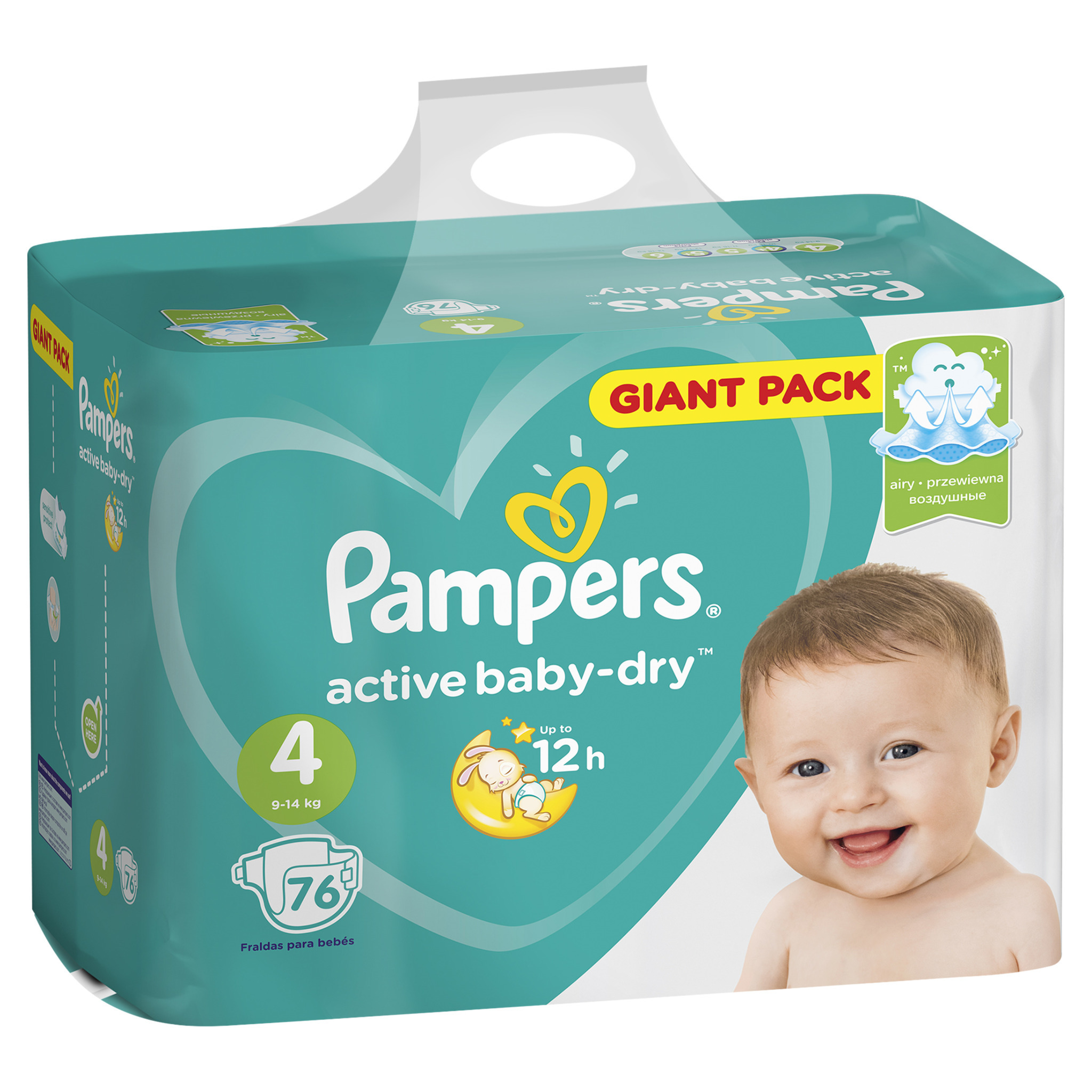 Подгузники Pampers Active Baby-Dry 4 9-14кг 76шт - фото 3