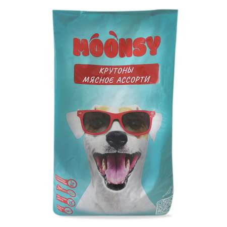 Сухой корм Moonsy полнорационный для взрослых собак крутоны мясное ассорти 2.5 кг