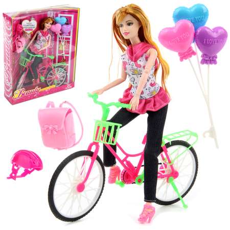 Кукла Veld Co с велосипедом