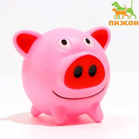 Игрушка Пижон пищащая «Свинюшка» для собак 11.4х10х10 см розовая