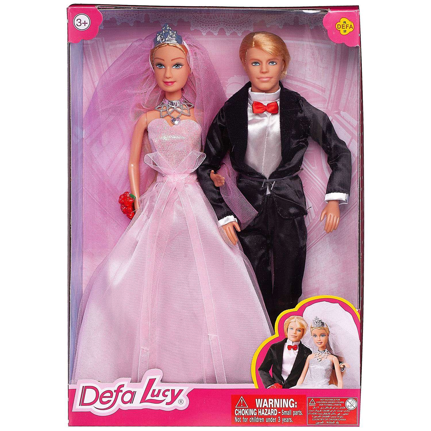 Игровой набор ABTOYS Куклы Defa Lucy Жених и невеста 8305d/розовое - фото 1