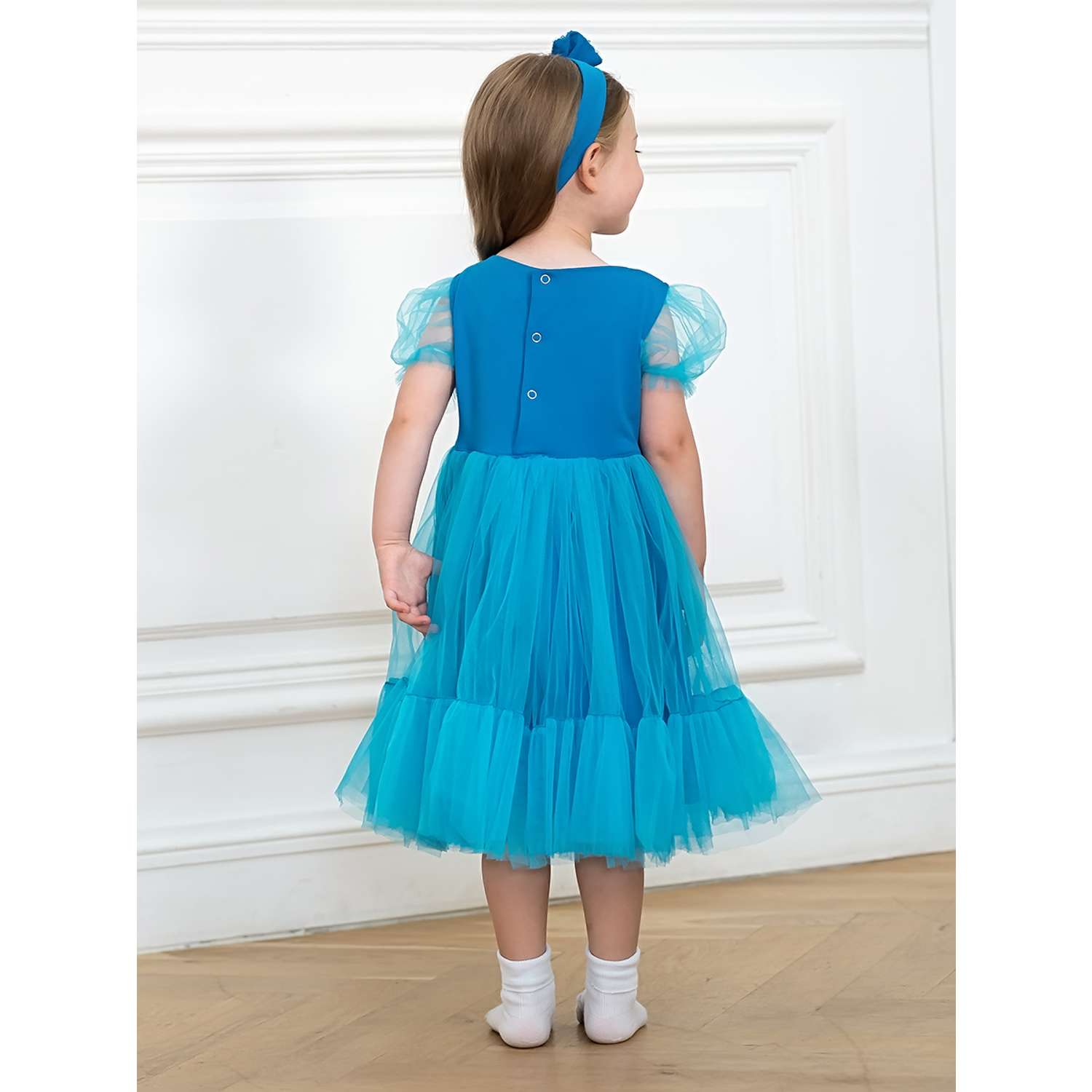 Платье Trendyco kids ТК608/синий-коралл - фото 4