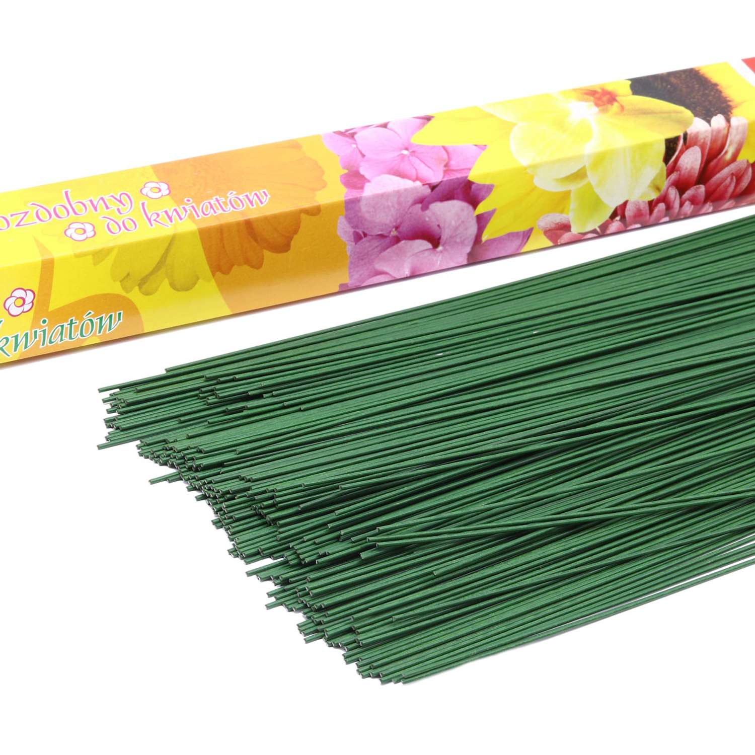 Проволока флористическая Айрис для рукоделия цветов создания композиции плетения каркасов зеленая 1 кг х 1.2 мм - фото 2