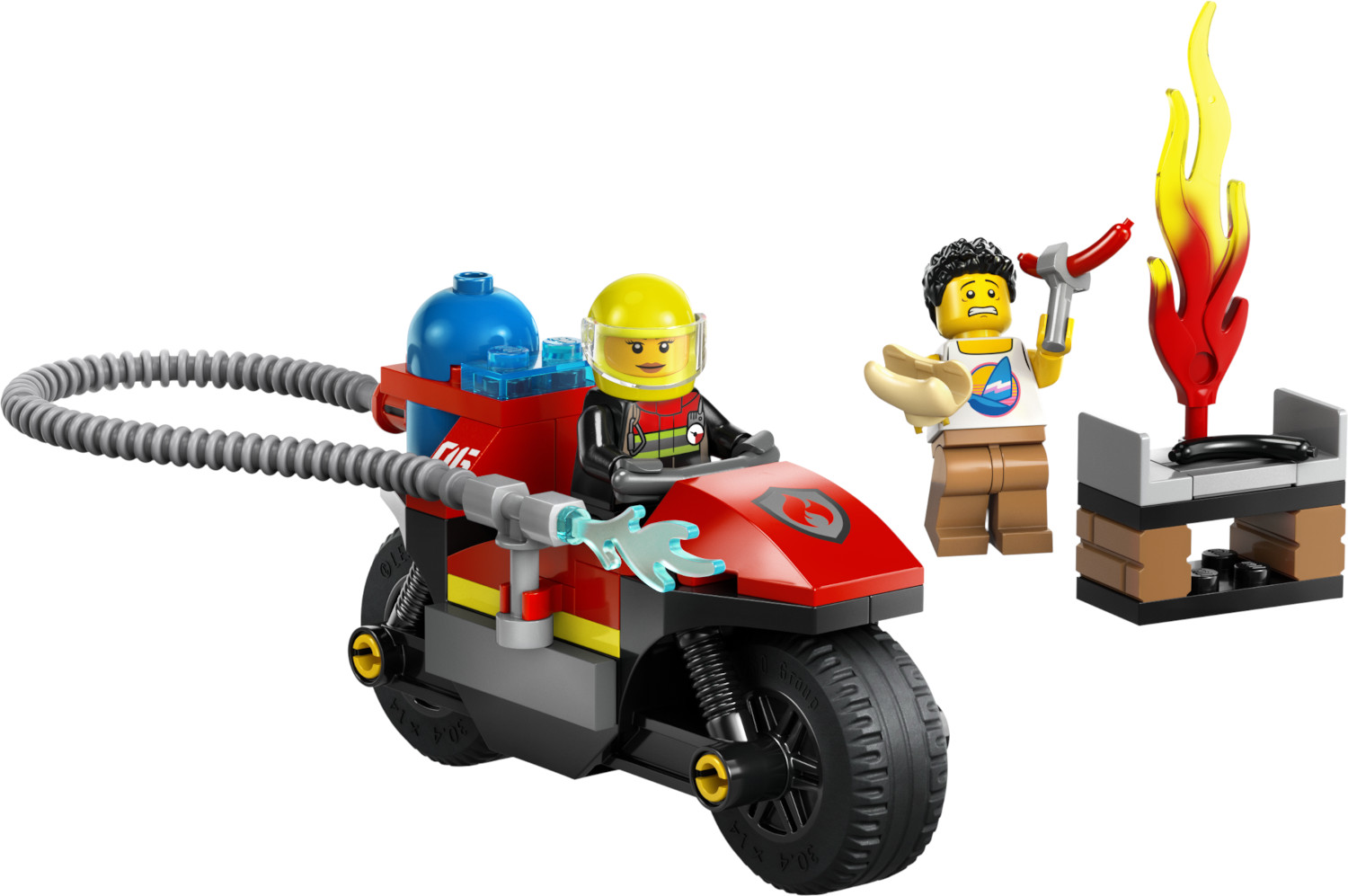 LEGO Fire Rescue Motorcycle Construction Game