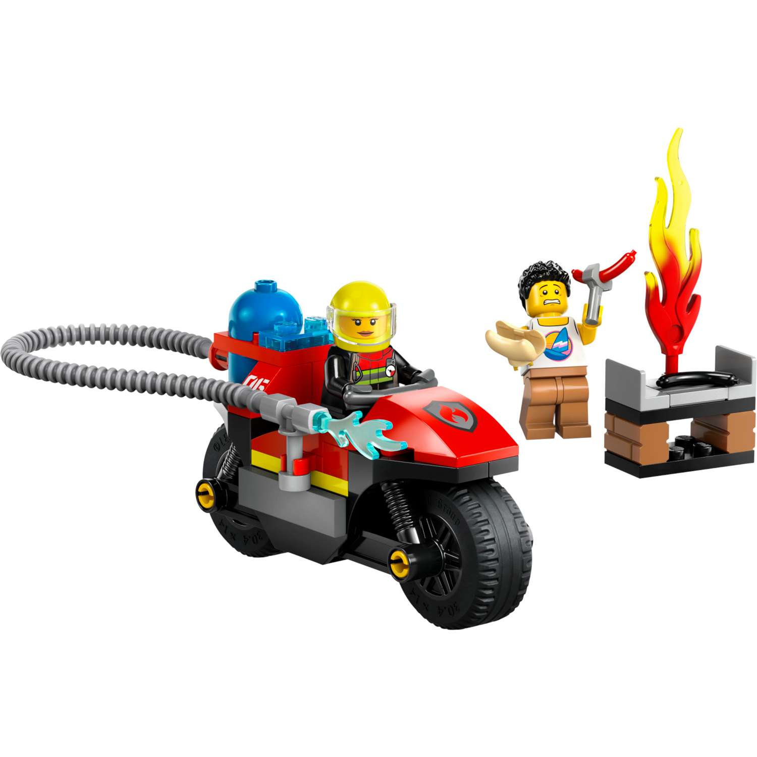 Конструктор LEGO City Пожарно-спасательный мотоцикл 60410 - фото 2