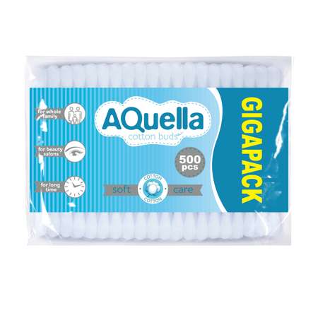 Ватные палочки AQUELLA 500шт