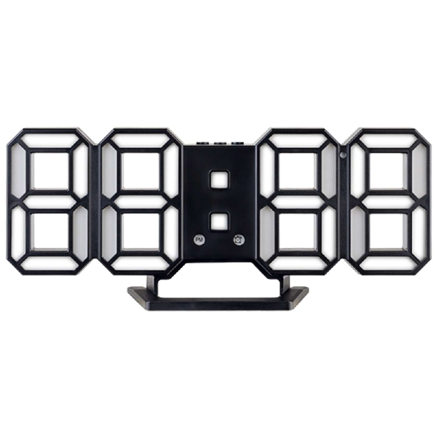 LED часы-будильник Perfeo LUMINOUS 2 черный корпус белая подсветка PF-6111 - фото 2