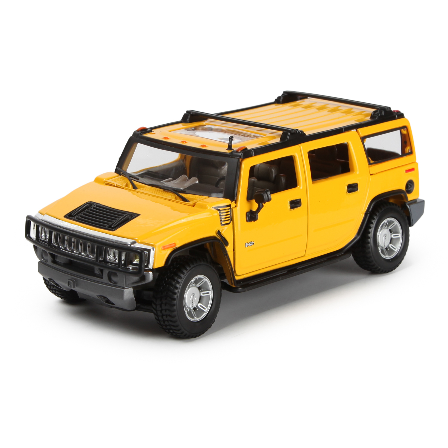 Автомобиль MAISTO Hummer H2 1:24 без механизмов желтый 31231 - фото 1