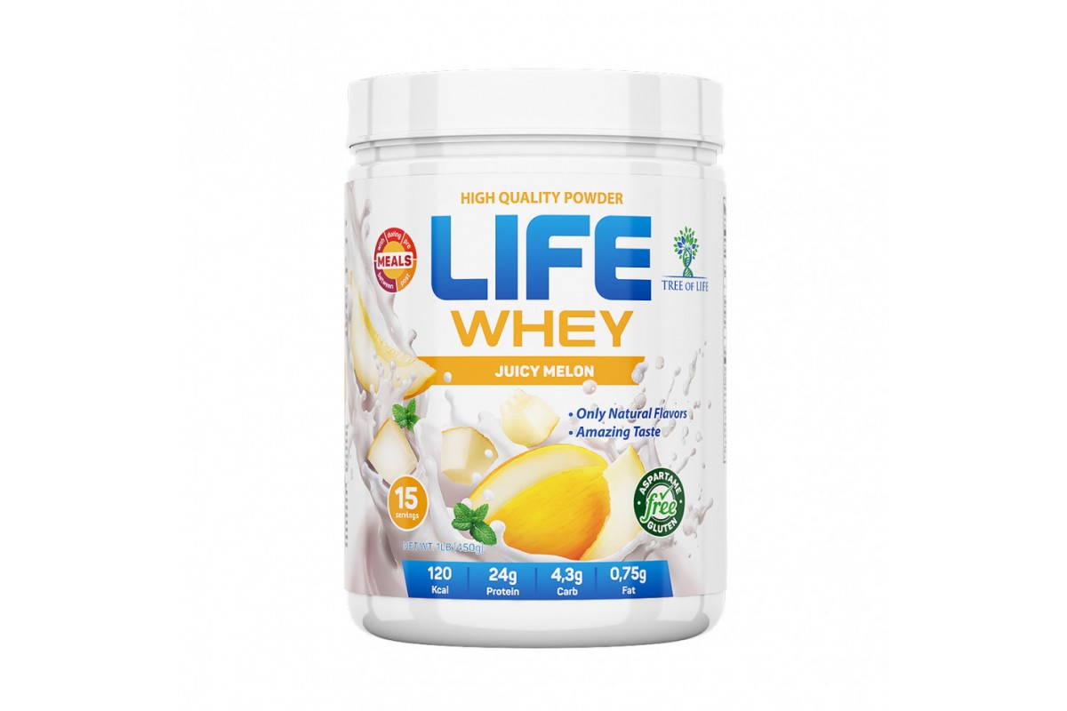 Протеин сывороточный Tree of Life Life Whey 450 гр вкус Сочная Дыня - фото 1