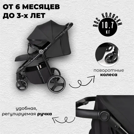 Коляска прогулочная agex Maxi Black