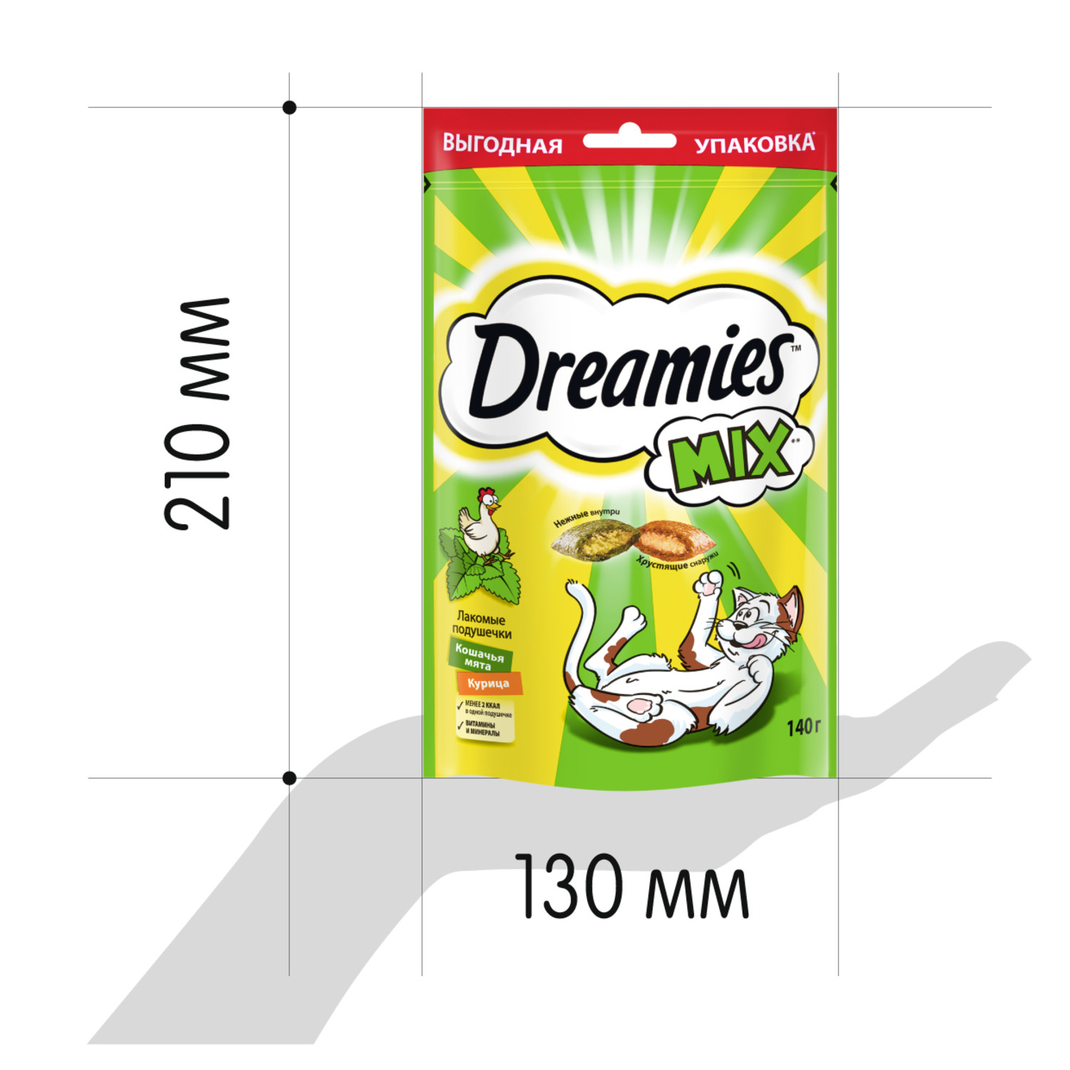 Лакомство для кошек Dreamies 140г Mix с мятой и курицей - фото 10