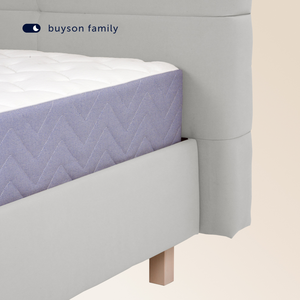 Односпальная кровать buyson BuyGlory 200х90 серая микровелюр - фото 9