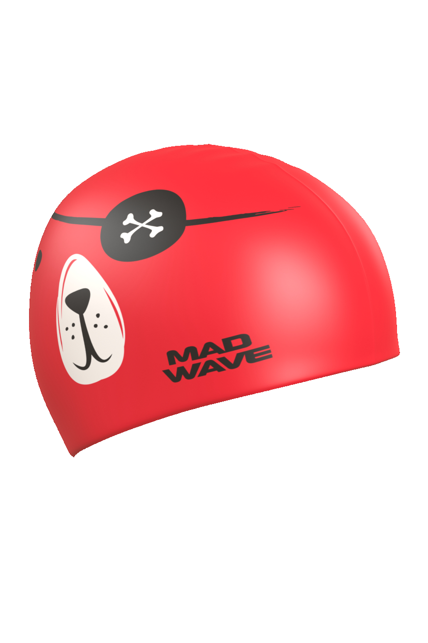 Шапочка для бассейна Mad Wave Red PIRATE - фото 1