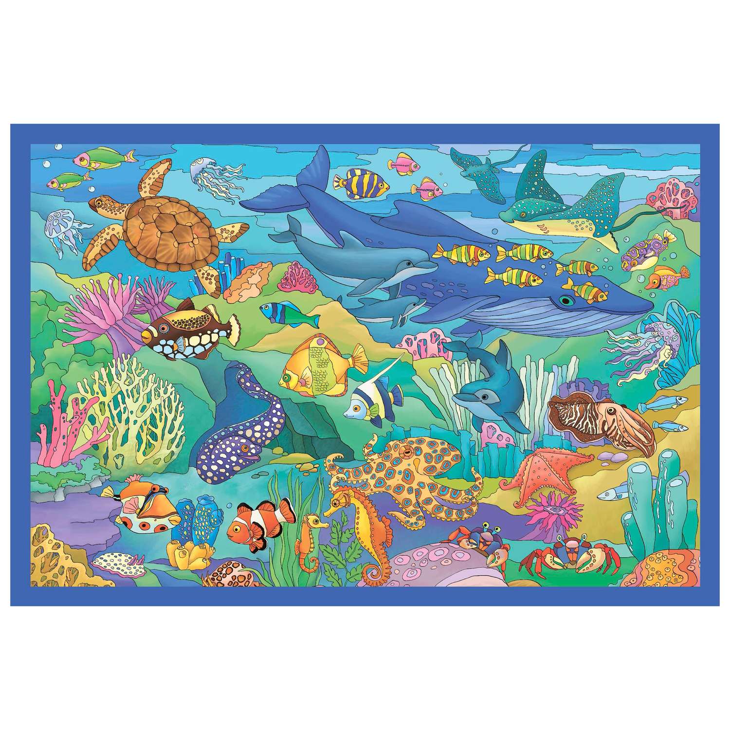 Раскраска-плакат Айрис ПРЕСС с игровыми заданиями Подводный мир - фото 2
