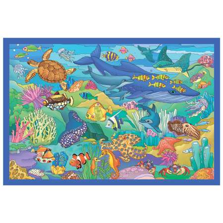 Раскраска-плакат Айрис ПРЕСС с игровыми заданиями Подводный мир