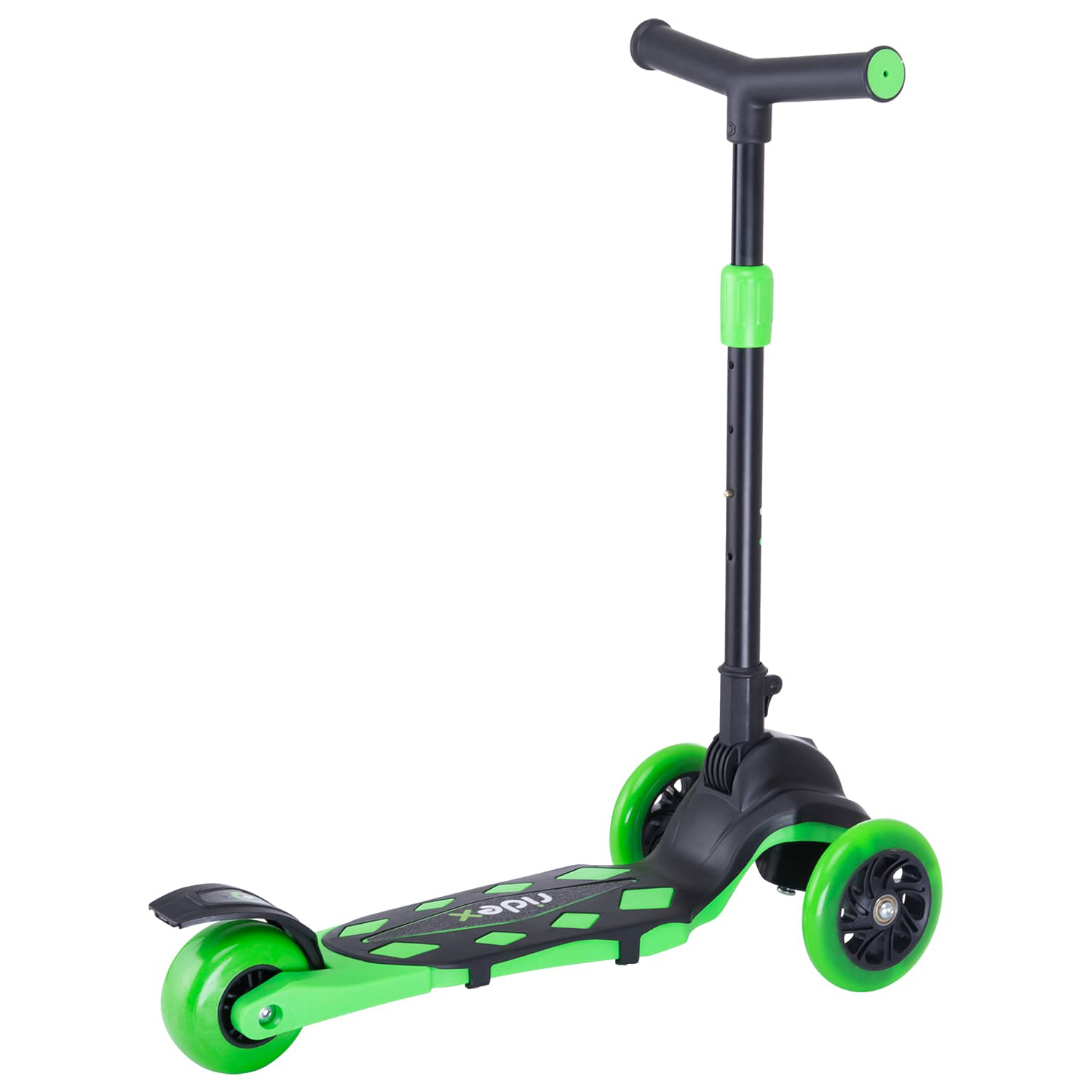 Самокат RIDEX трехколесный 3 wheels scooter Robin 120/80 neon green - фото 3