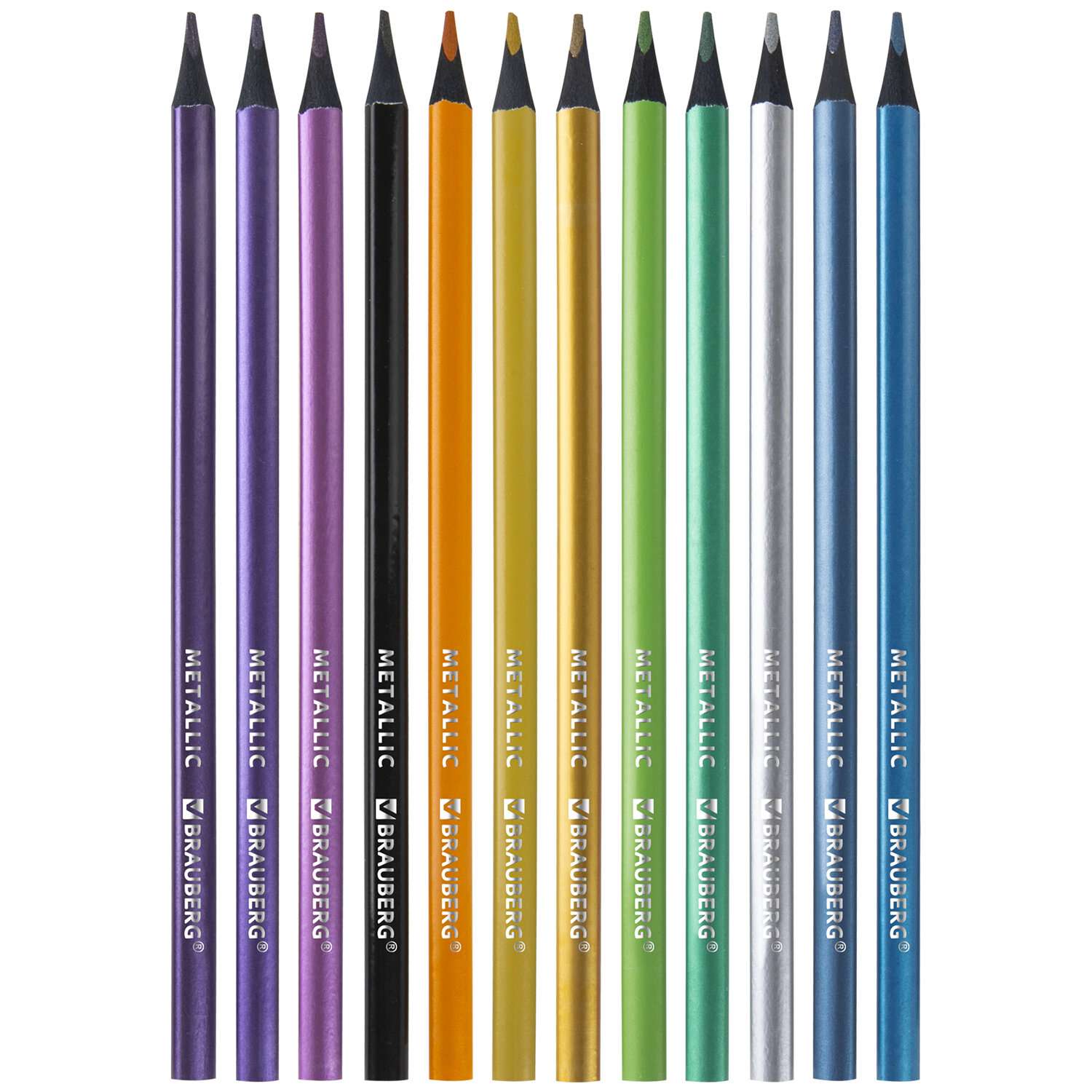 Карандаши цветные Brauberg для рисования набор 12 цветов деревянные трехгранные - фото 10