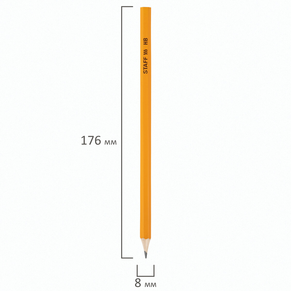 Карандаши простые Staff чернографитные набор 72 штуки - фото 9