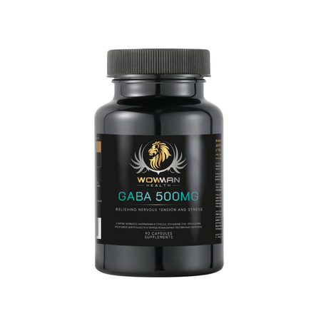 Аминокислота GABA 500 мг WowMan ГАМК антиоксидант для работы мозга и нервной системы