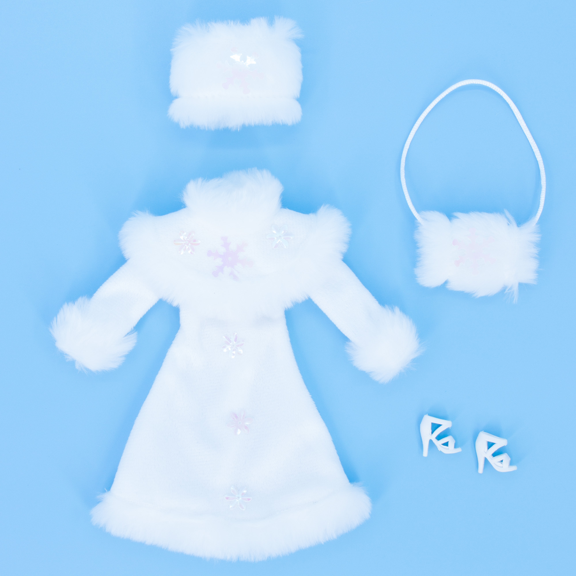 Костюм для куклы Модница 29 см Снегурочка 1405 белый 1405белый - фото 6