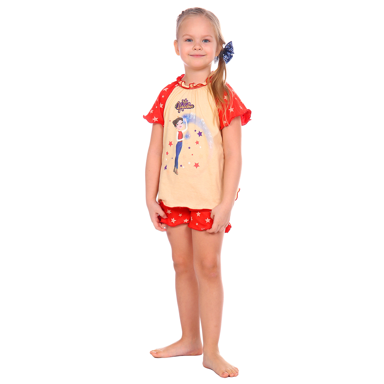 Пижама Детская Одежда S0412К/молочный_красный - фото 1