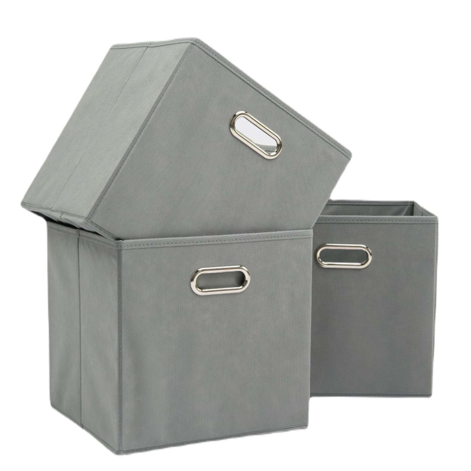 Набор складных коробок Home One для хранения 3шт серый - фото 1
