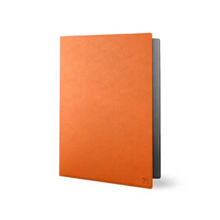 Папка классическая из экокожи Flexpocket формата А4 оранжевая