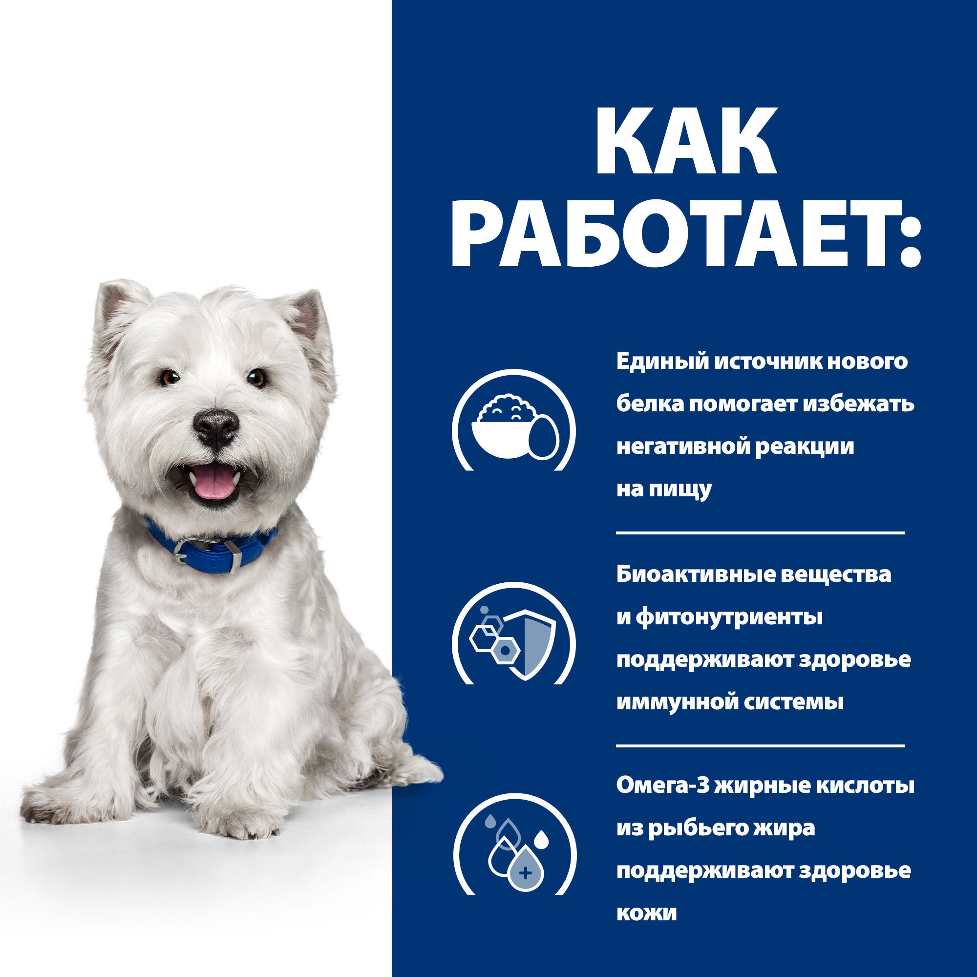 Корм для собак Hills 1кг Prescription Diet Derm Complete Mini взрослых мелких пород при аллергии сухой - фото 3