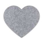 Настольный коврик Flexpocket для мыши в форме сердца 250х250мм светло-серый
