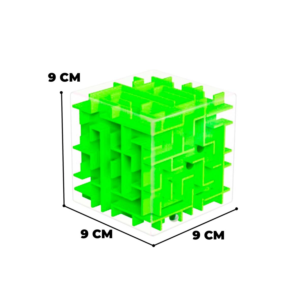 Головоломка для детей WiMI логический куб с шариком зеленый - фото 4