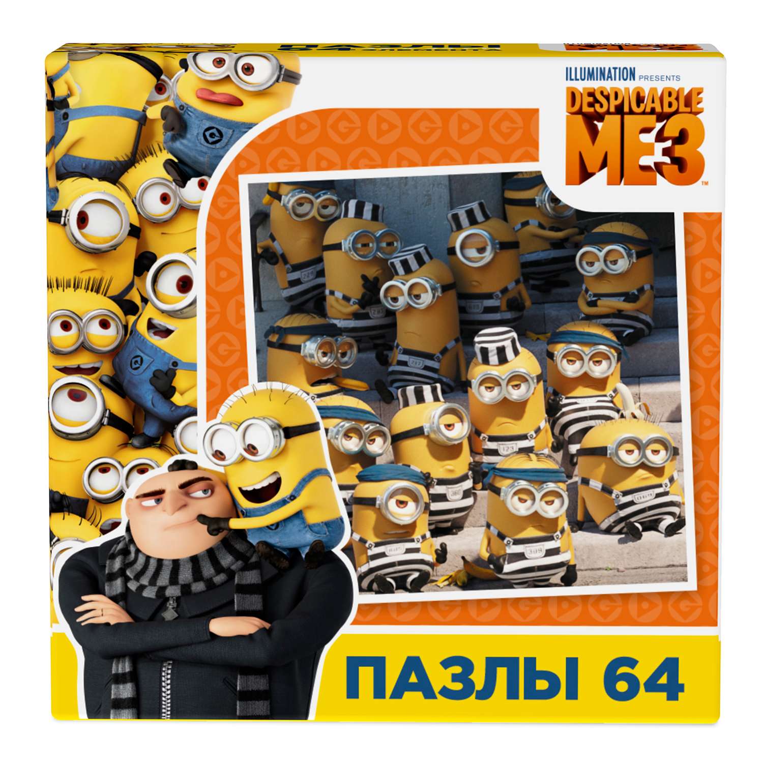 Пазл ORIGAMI Minions 3 64 эл. 03154 в ассортименте - фото 3