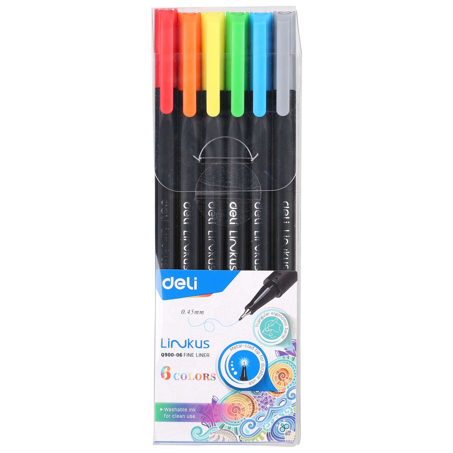 Ручки капиллярные Deli Linkus 6цветов1204877 - фото 2