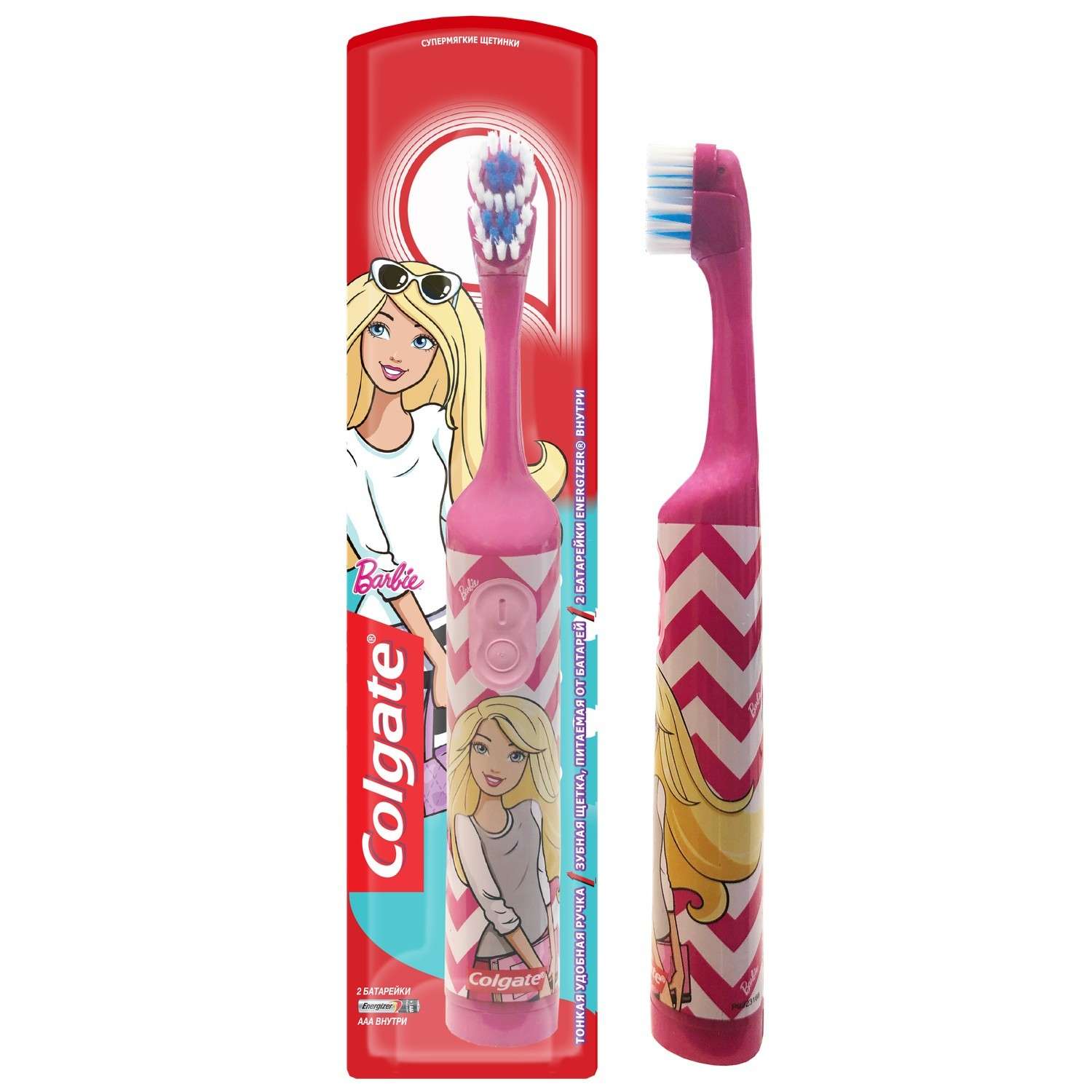 Зубная щетка Colgate Barbie супермягкая электрическая в ассортименте 03.14.01.5823 - фото 3